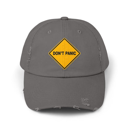 Don't Panic Distressed Cap, Unisex Funny Cap, Casual Hat for Daily Wear, Gift for Friends, Cool Accessory