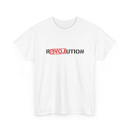 Heavy Cotton Tee - REVOlution Graphic Shirt, Casual Wear, Gift for Change Makers, Bold Statement Tee, Everyday Streetwear