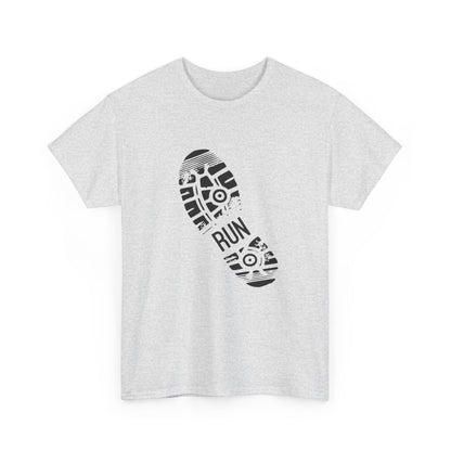 Run Graphic Heavy Cotton Tee - Casual Fitness Wear, Workout Shirt, Gym Apparel, Motivational Tee, Sports Clothing