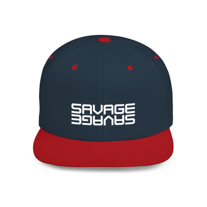 Savage Spirit Flat Bill Snapback Hat | Trendy Adjustable Cap for Streetwear Lovers, Gift for Friends, Summer Fashion Accessory, Cool