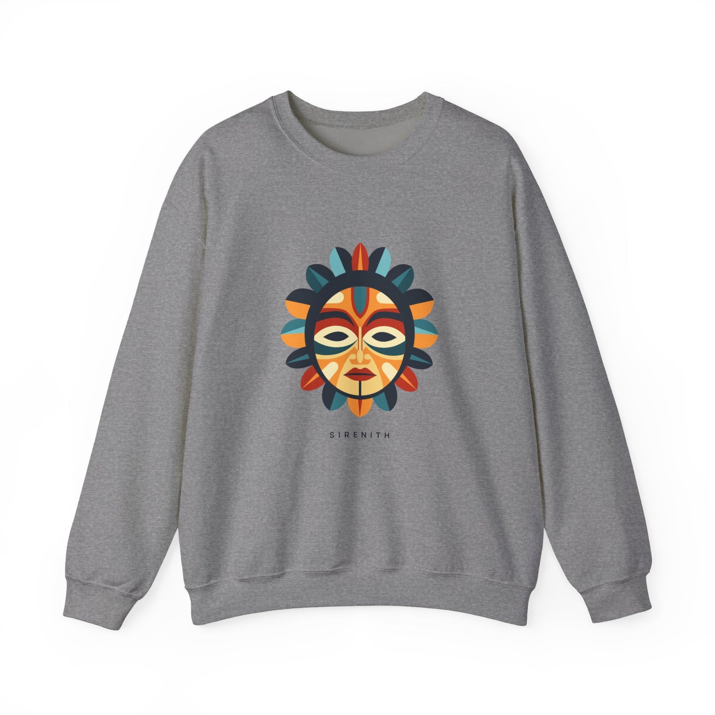 Colorful Art-Inspired Crewneck Sweatshirt, Bohemian Style Sweatshirt, Unisex Fashion Layer, Cozy Gift for Her/Him, Artsy Sweat, Ethnic
