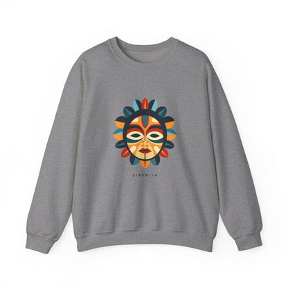 Colorful Art-Inspired Crewneck Sweatshirt, Bohemian Style Sweatshirt, Unisex Fashion Layer, Cozy Gift for Her/Him, Artsy Sweat, Ethnic