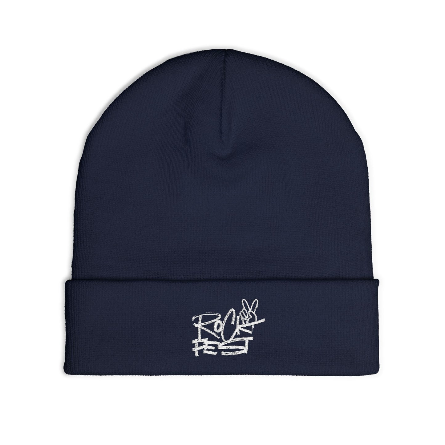 Cozy Embroidered Knit Beanie, Winter Hat, Gift for Her, Beanie with Design, Trendy Knitted Cap