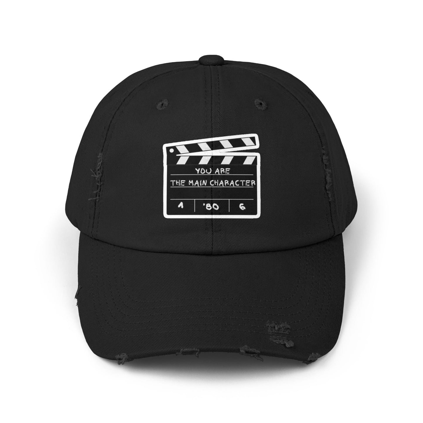 Unisex Distressed Cap | You're the Main Character | Casual Style, Gift for Film Lovers, Movie Nights, Everyday Wear, Trendy Accessory