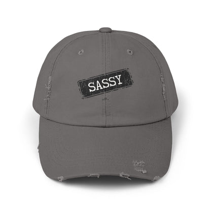 Sassy Distressed Cap | Unisex Casual Hat, Perfect for Gifts, Stylish Accessories, Daily Wear, Trendy Fashion