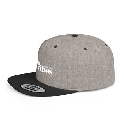 Retro Vibes Flat Bill Snapback Cap, Trendy Snapback Hat, Casual Streetwear Accessory, Unique Gift for Him/Her, Perfect for Festivals