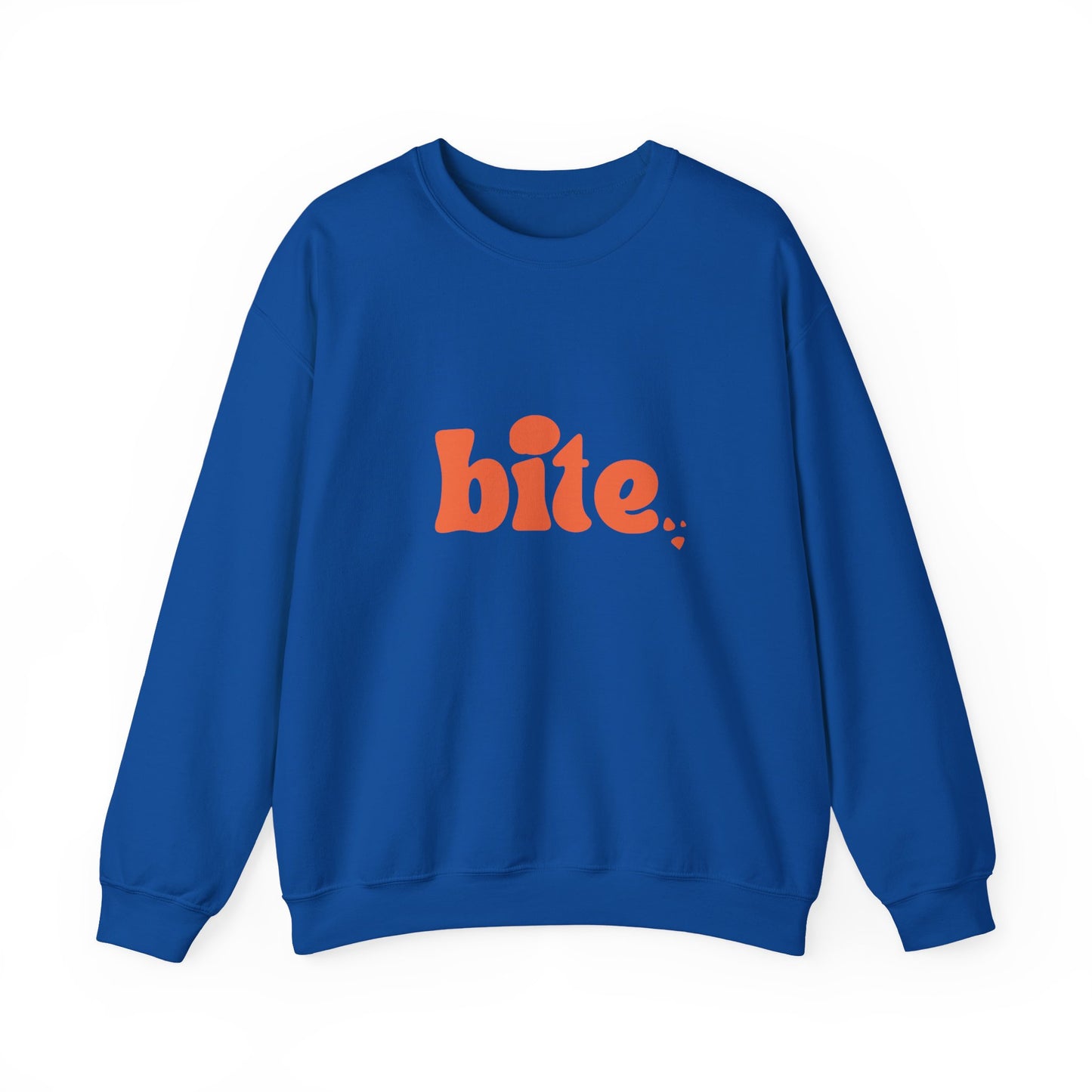 Bite Graphic Crewneck Sweatshirt, Cozy Unisex Sweatshirt for Casual Wear, Perfect Gift for Food Lovers, Trendy Fall Fashion, Holiday Apparel