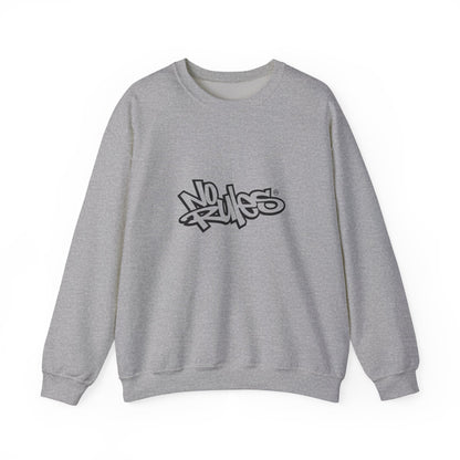 No Rules Crewneck Sweatshirt, Urban Streetwear, Casual Outfit, Gift for Friends, Cozy Lounge Wear