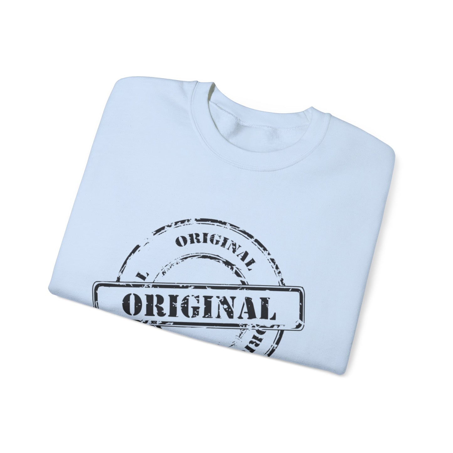 Original Stamp Crewneck Sweatshirt | Cozy Gift for Friends, Unisex Sweater, Fall Layering, Casual Fashion, Original Design