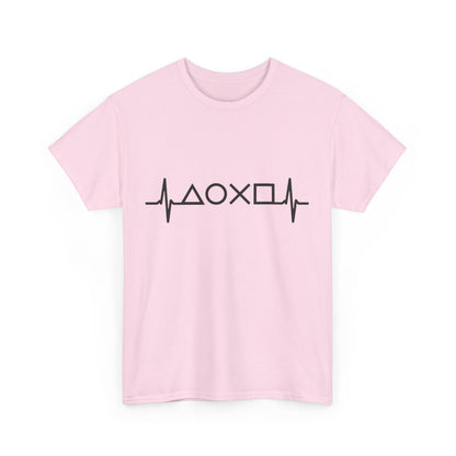 Heartbeat Graphic Tee for Everyday Wear, Cotton T-shirt, Casual Gift, Music Lover Shirt, Trendy Everyday Tee
