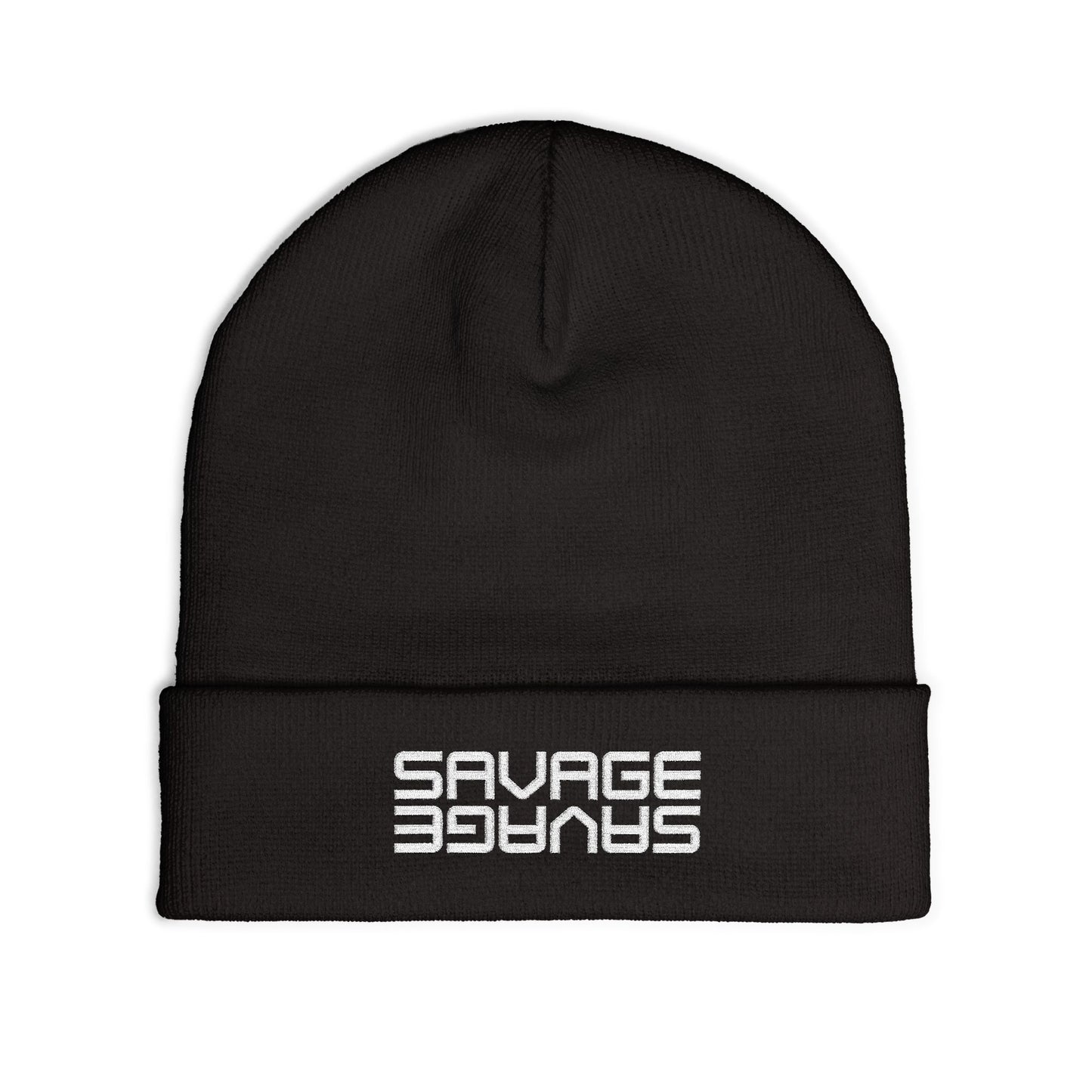 Savage Style Knit Beanie - Cozy Embroidered Hat for Winter Fashion, Streetwear Accessory, Gift for Him/Her