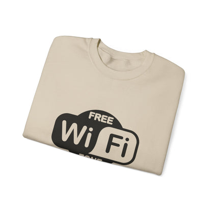 Cozy WiFi Zone Sweatshirt | Unisex Crewneck | Perfect for Home, Travel, or Gifts