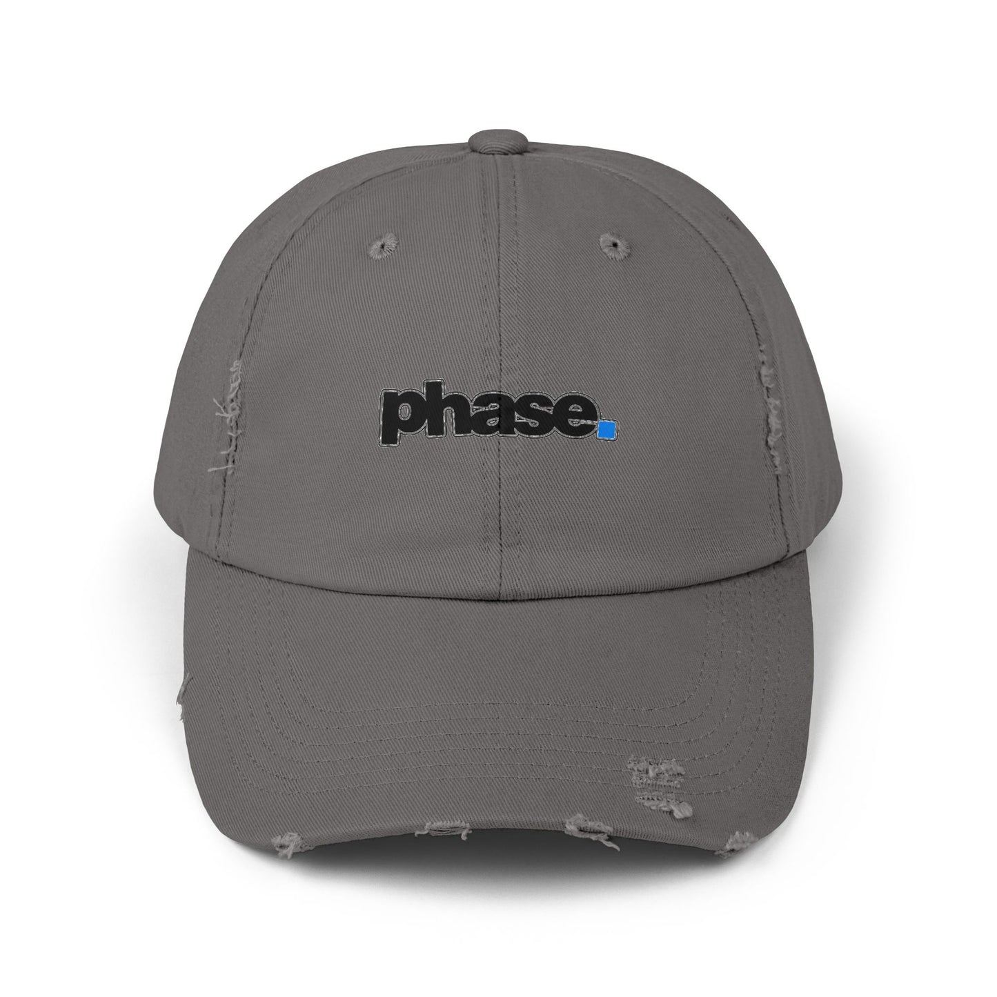Distressed Cap with 'phase.' Design | Casual Fashion Hat, Trendy Sun Hat, Gift Idea, Vintage Style, Everyday Wear