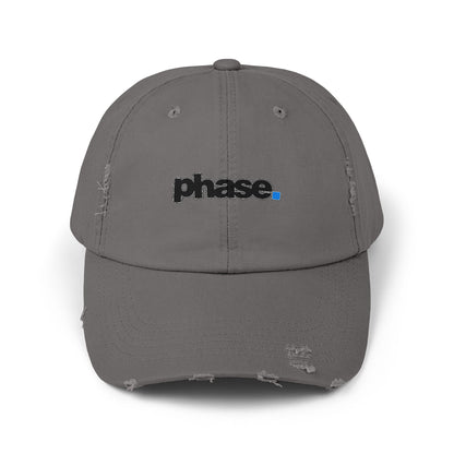 Distressed Cap with 'phase.' Design | Casual Fashion Hat, Trendy Sun Hat, Gift Idea, Vintage Style, Everyday Wear