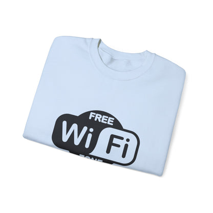 Cozy WiFi Zone Sweatshirt | Unisex Crewneck | Perfect for Home, Travel, or Gifts