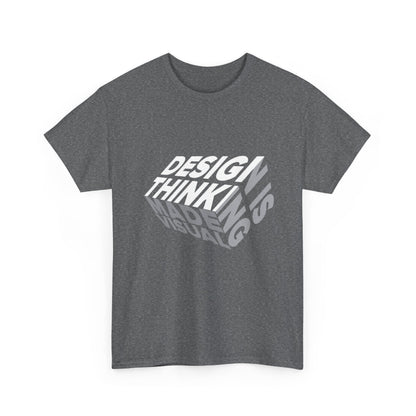 Design Thinking  Heavy Cotton Tee, Casual Graphic Tees, Gift for Designers, Cool Everyday Wear, Unique Art Shirt, Trendy Fashion Top