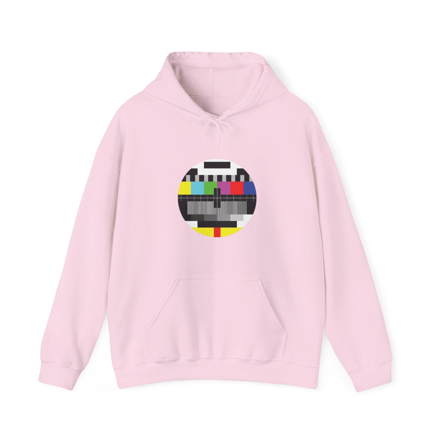 Vintage TV Test Pattern Hoodie, Cozy Unisex Sweatshirt for Home, Unique Gift for Tech Lovers, Retro Apparel, Perfect for Casual Wear