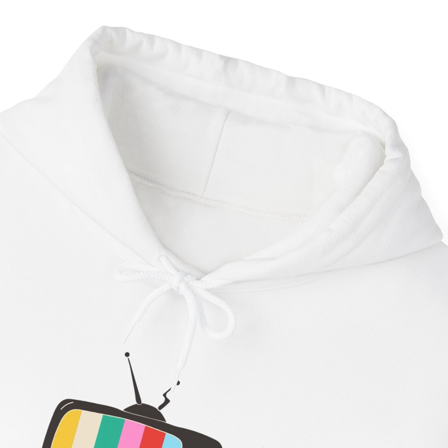 Retro TV Graphic Unisex Hoodie, Vintage Sweater, Cozy Fun Sweatshirt, Gift for Gamers, Movie Lovers, Perfect for Fall