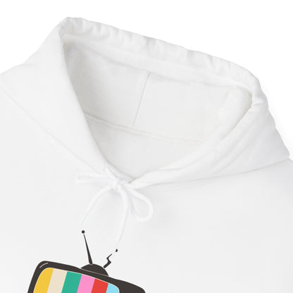 Retro TV Graphic Unisex Hoodie, Vintage Sweater, Cozy Fun Sweatshirt, Gift for Gamers, Movie Lovers, Perfect for Fall