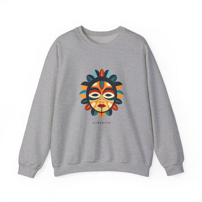 Colorful Art-Inspired Crewneck Sweatshirt, Bohemian Style Sweatshirt, Unisex Fashion Layer, Cozy Gift for Her/Him, Artsy Sweat, Ethnic