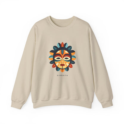 Colorful Art-Inspired Crewneck Sweatshirt, Bohemian Style Sweatshirt, Unisex Fashion Layer, Cozy Gift for Her/Him, Artsy Sweat, Ethnic