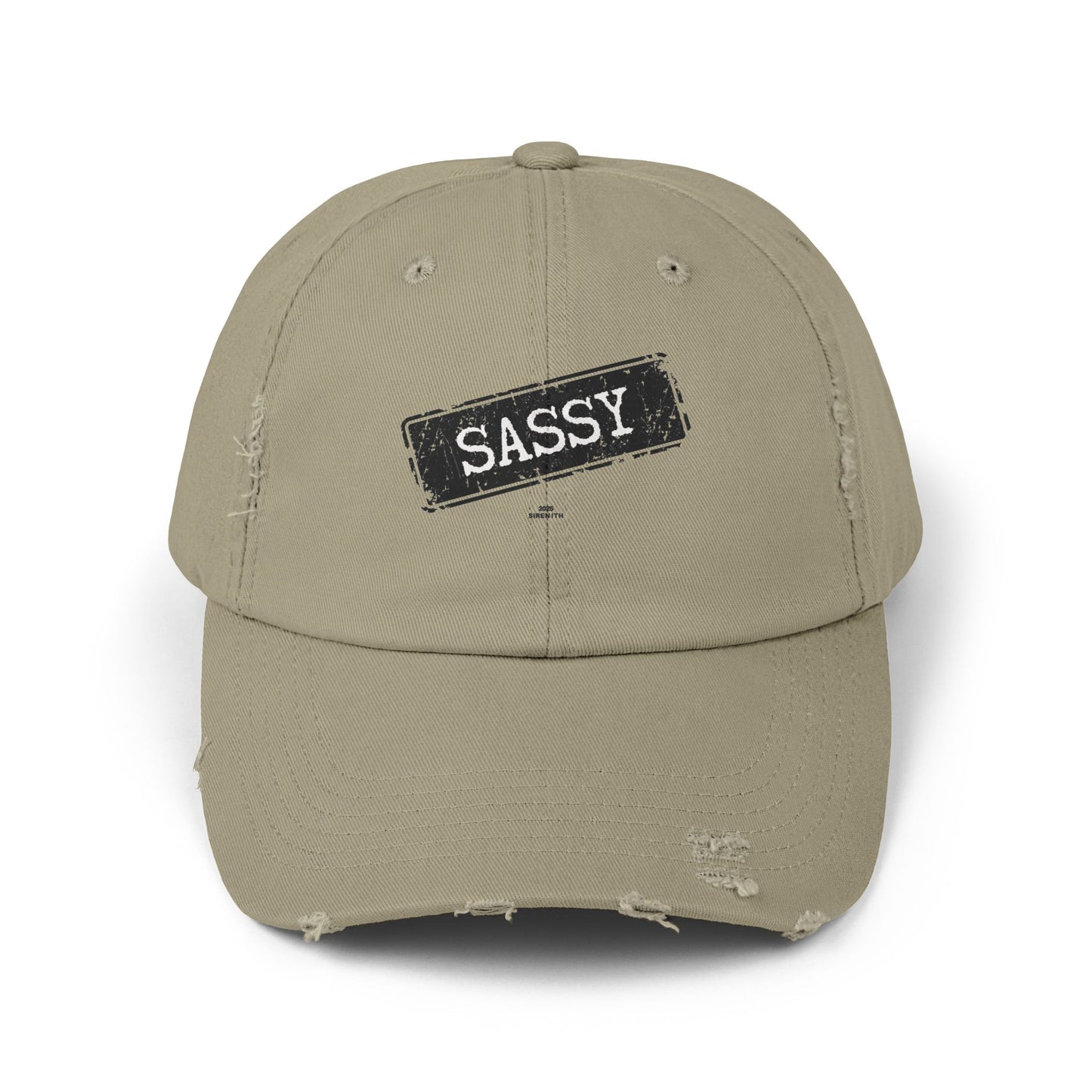 Sassy Distressed Cap | Unisex Casual Hat, Perfect for Gifts, Stylish Accessories, Daily Wear, Trendy Fashion