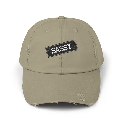 Sassy Distressed Cap | Unisex Casual Hat, Perfect for Gifts, Stylish Accessories, Daily Wear, Trendy Fashion