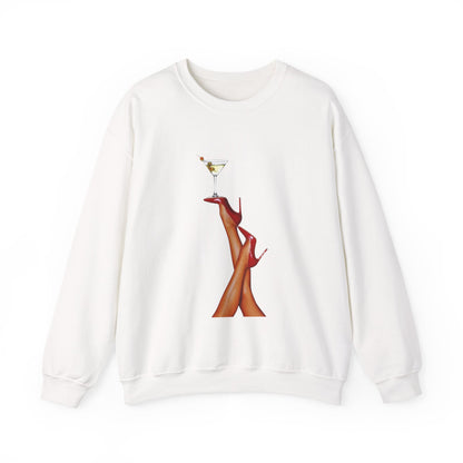 Chic Cocktail Sweatshirt | Stylish Crewneck for Night Out, Gift for Her, Women’s Fashion, Trendy Outfit, Party Wear