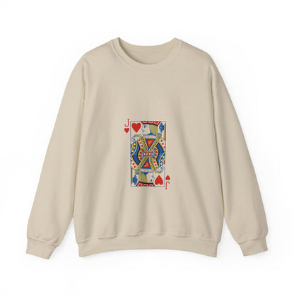 Playing Card Inspired Unisex Sweatshirt | Cozy Gift for Card Lovers, Gamers, Birthdays, Casual Wear, Unique Sweatshirt