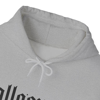 Halloween Hooded Sweatshirt, Halloqueen Pullover, Unisex Fall Apparel, Cozy Halloween Outfit, Spooky Season Gift