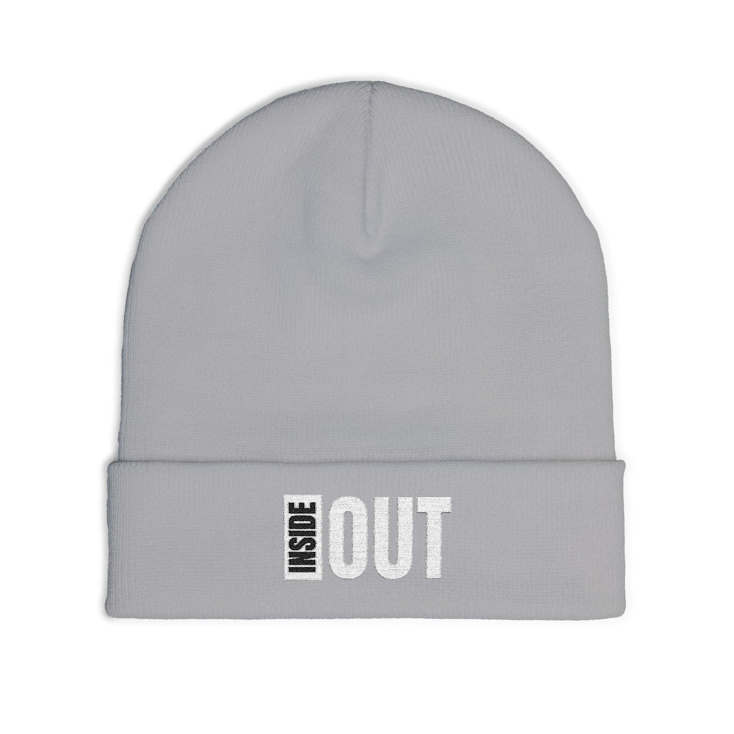 Cozy Knit Beanie with 'INSIDE OUT' Embroidery | Winter Hat, Gift, Fashion Accessory, Everyday Wear, Unisex Beanie