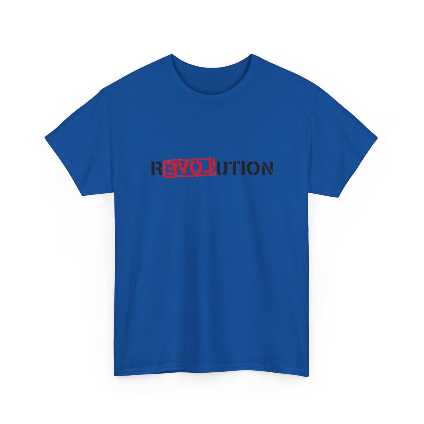 Heavy Cotton Tee - REVOlution Graphic Shirt, Casual Wear, Gift for Change Makers, Bold Statement Tee, Everyday Streetwear