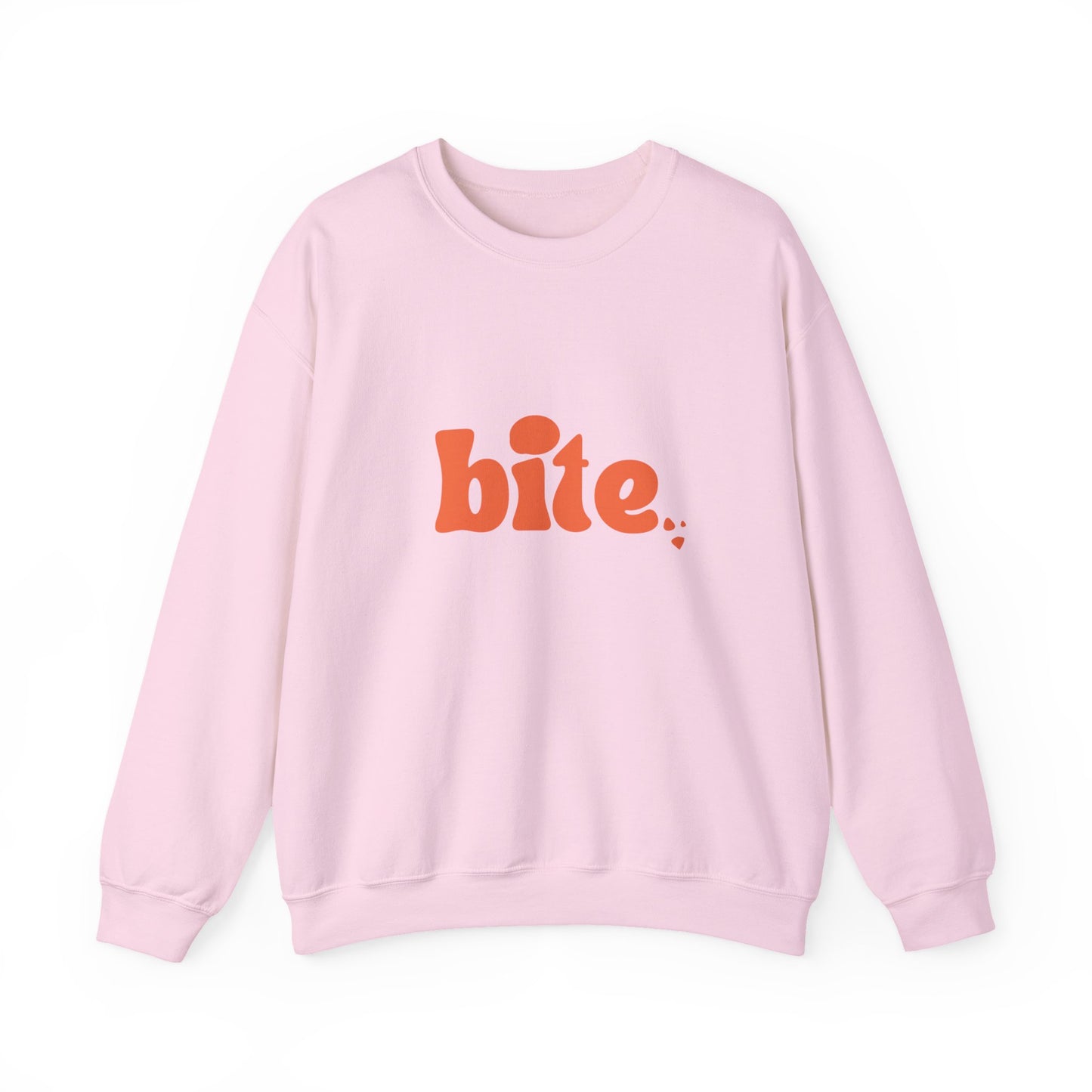 Bite Graphic Crewneck Sweatshirt, Cozy Unisex Sweatshirt for Casual Wear, Perfect Gift for Food Lovers, Trendy Fall Fashion, Holiday Apparel