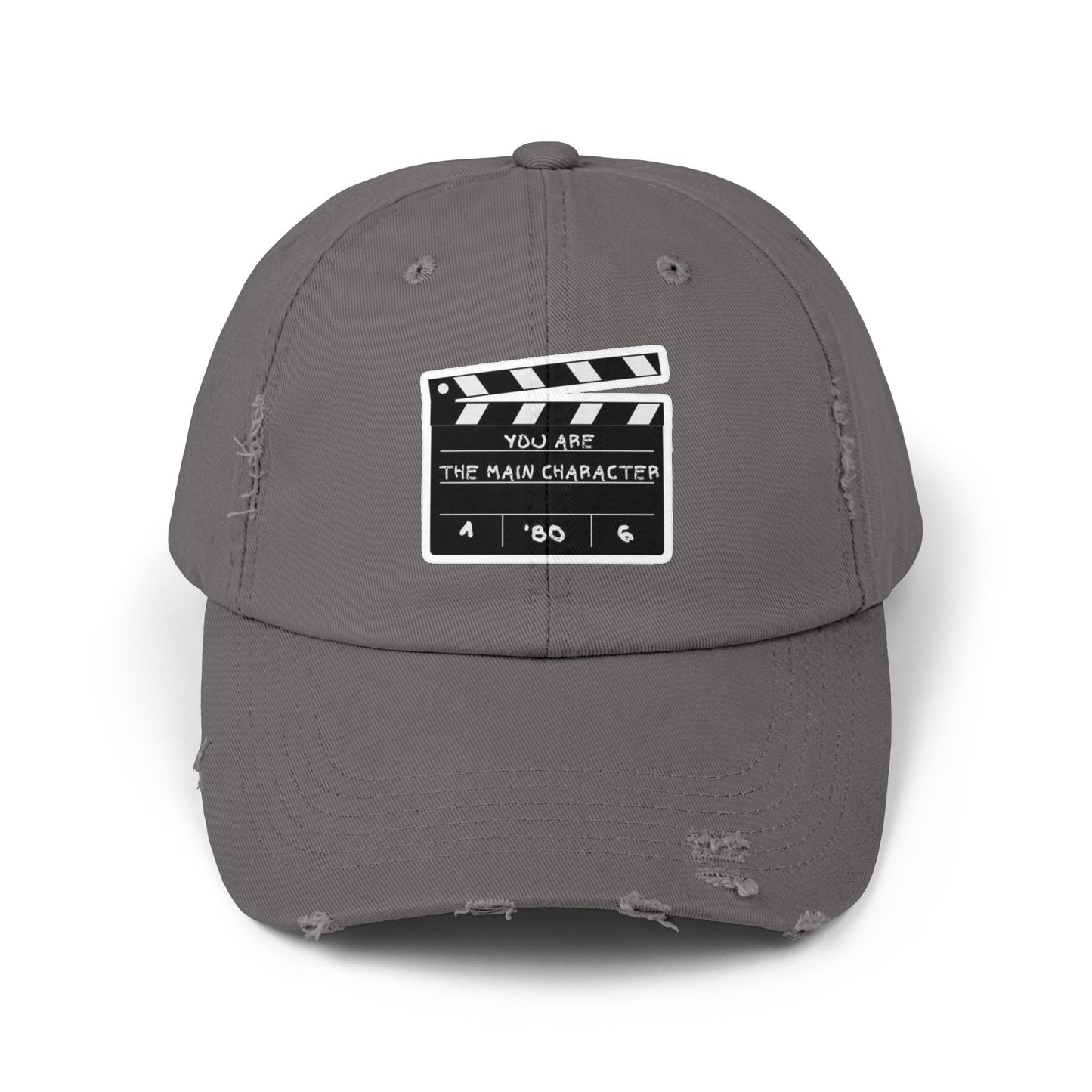 Unisex Distressed Cap | You're the Main Character | Casual Style, Gift for Film Lovers, Movie Nights, Everyday Wear, Trendy Accessory