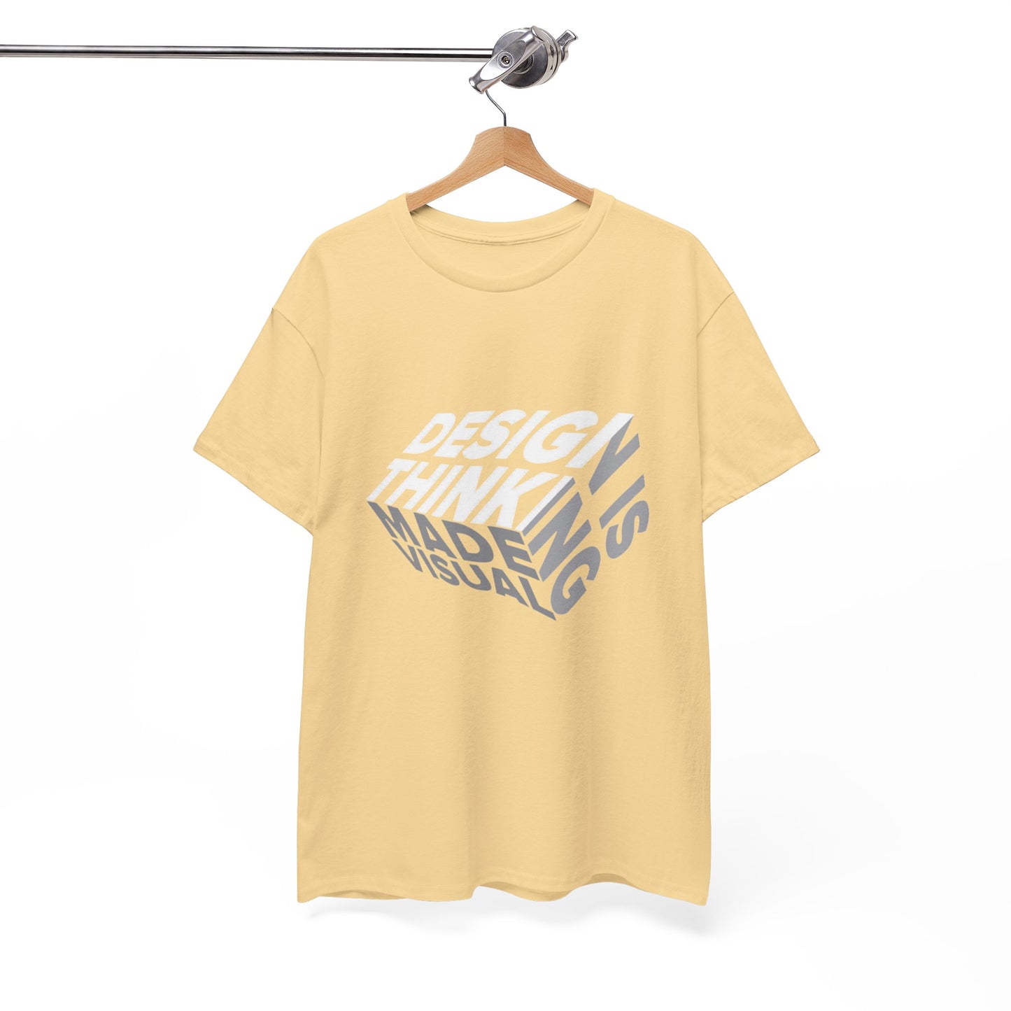 Design Thinking  Heavy Cotton Tee, Casual Graphic Tees, Gift for Designers, Cool Everyday Wear, Unique Art Shirt, Trendy Fashion Top