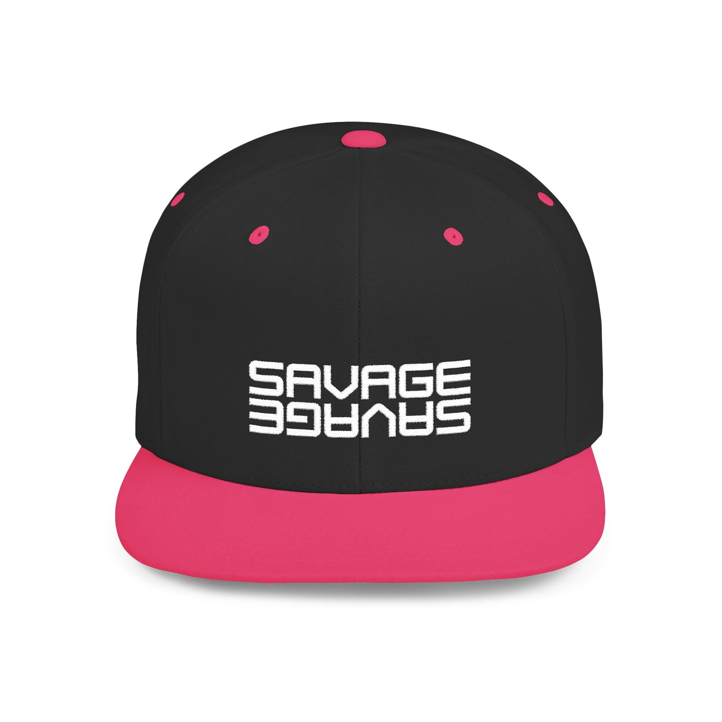 Savage Spirit Flat Bill Snapback Hat | Trendy Adjustable Cap for Streetwear Lovers, Gift for Friends, Summer Fashion Accessory, Cool