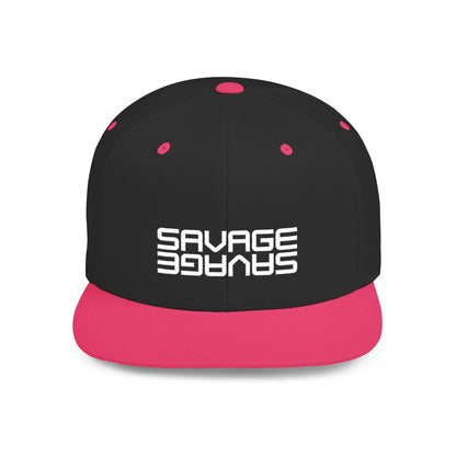 Savage Spirit Flat Bill Snapback Hat | Trendy Adjustable Cap for Streetwear Lovers, Gift for Friends, Summer Fashion Accessory, Cool