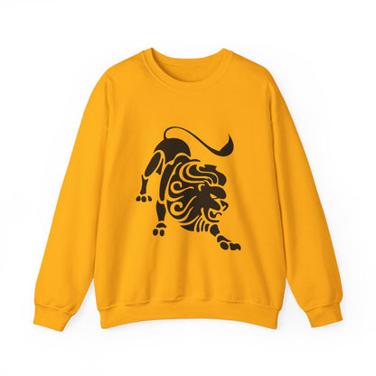 Fierce Lion Crewneck Sweatshirt | Unisex Heavy Blend for Everyday Comfort, Casual Fashion, Gift for Animal Lovers, Cool Sweatshirt