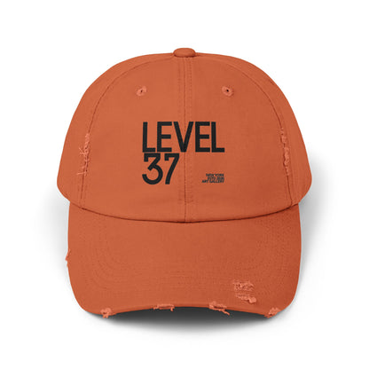 Distressed Cap for Milestone Celebrations, Casual Style, Birthday Gifts, Level Up Theme, Everyday Wear