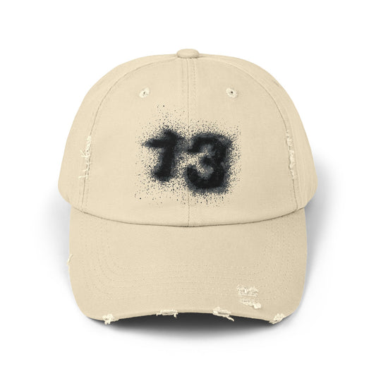Vintage Distressed Cap for Casual Style, Perfect Gift for Birthdays, Hip Hop Fashion, Everyday Wear, 13 Symbol Design