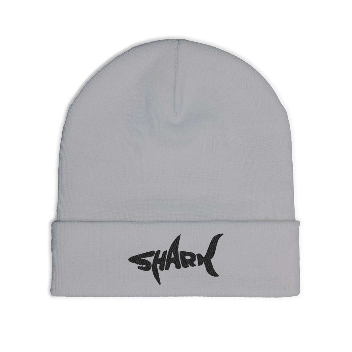 Shark Embroidered Knit Beanie, Winter Accessory, Gift for Marine Lovers, Cool Casual Style, Trendy Headwear, Unique Fashion Statement