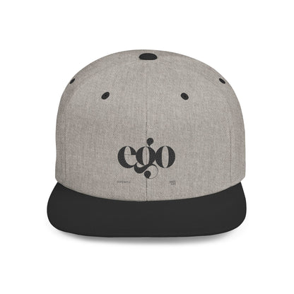 Stylish Flat Bill Snapback Cap, Trendy Fashion Hat, Ego Graphic Cap, Unisex Streetwear, Great for Gifts & Events
