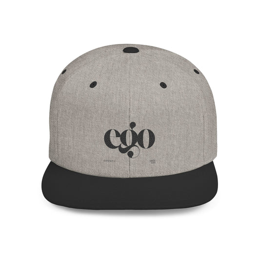 Stylish Flat Bill Snapback Cap, Trendy Fashion Hat, Ego Graphic Cap, Unisex Streetwear, Great for Gifts & Events