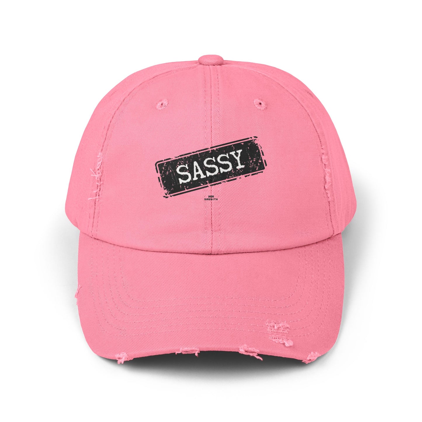 Sassy Distressed Cap | Unisex Casual Hat, Perfect for Gifts, Stylish Accessories, Daily Wear, Trendy Fashion