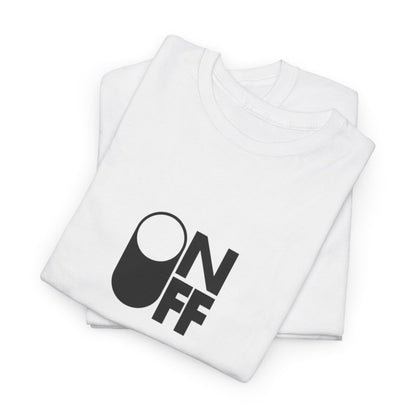 ON/OFF Heavy Cotton Tee - Perfect Gift for Tech Lovers, Casual Wear, Gamer Shirt, Everyday Comfort