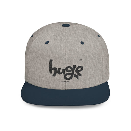 Huge Graphic Flat Bill Snapback Hat, Streetwear Cap, Cool Accessories, Gift for Him, Casual Outfit