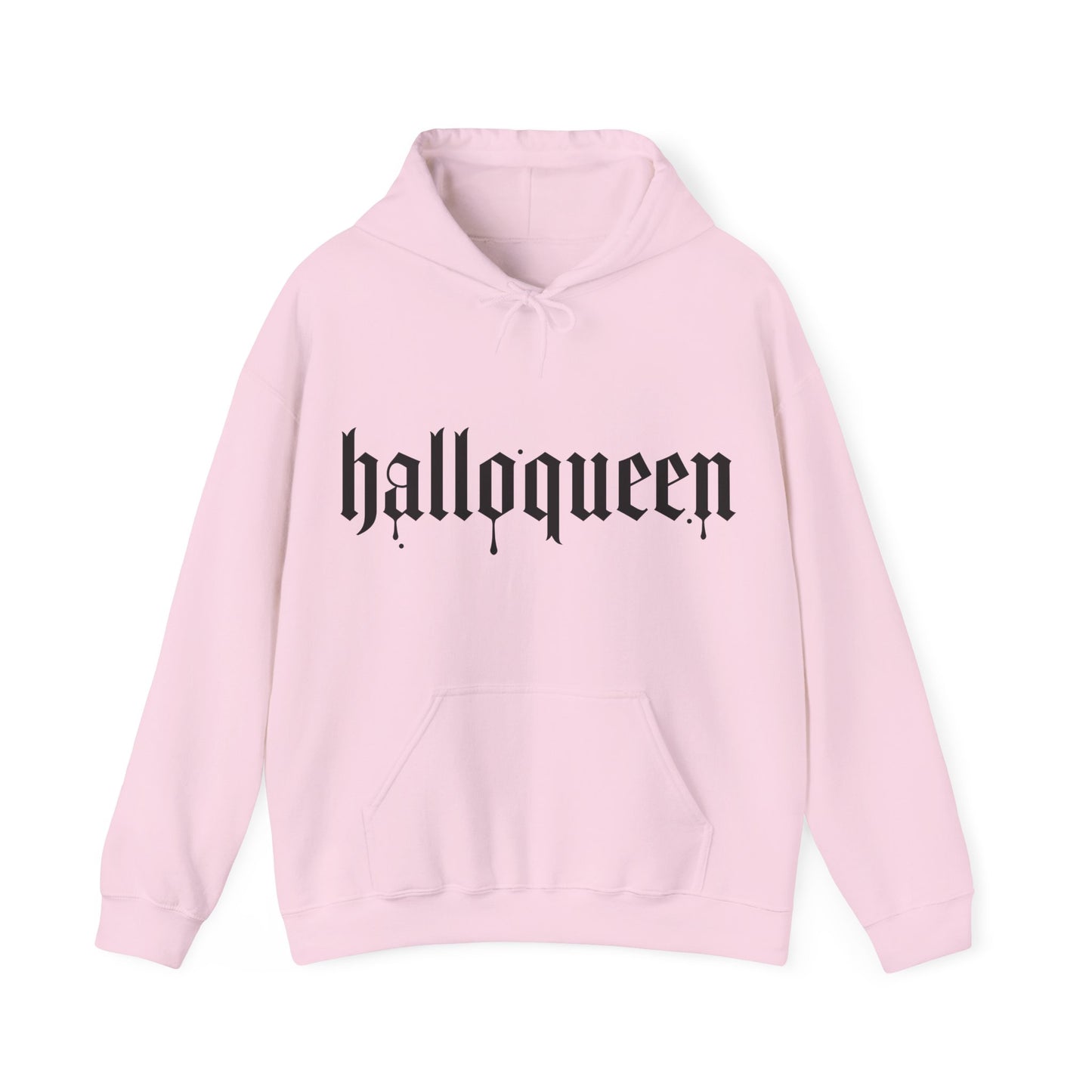 Halloween Hooded Sweatshirt, Halloqueen Pullover, Unisex Fall Apparel, Cozy Halloween Outfit, Spooky Season Gift