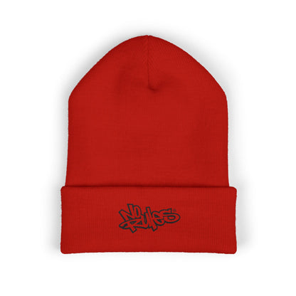 Classic Cuffed Beanie with Graffiti Art, Trendy Hat for Streetwear Lovers, Gift for Winter, Beanie for Teens, Cozy Fashion Accessory