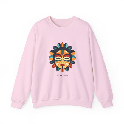 Colorful Art-Inspired Crewneck Sweatshirt, Bohemian Style Sweatshirt, Unisex Fashion Layer, Cozy Gift for Her/Him, Artsy Sweat, Ethnic