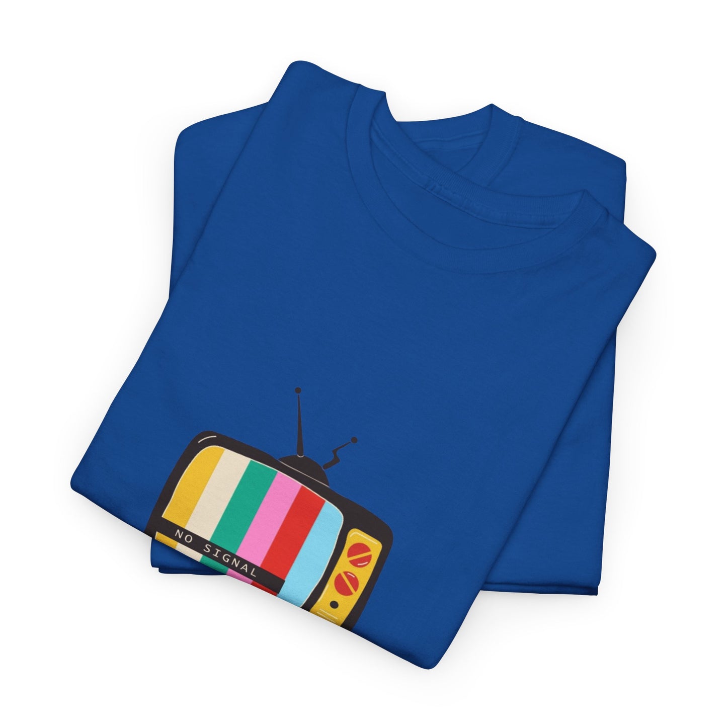 Retro TV Graphic Heavy Cotton Tee, Vintage Style Shirt, Gift for TV Lovers, Casual Wear, Fun Summer Tee, Graphic Tee